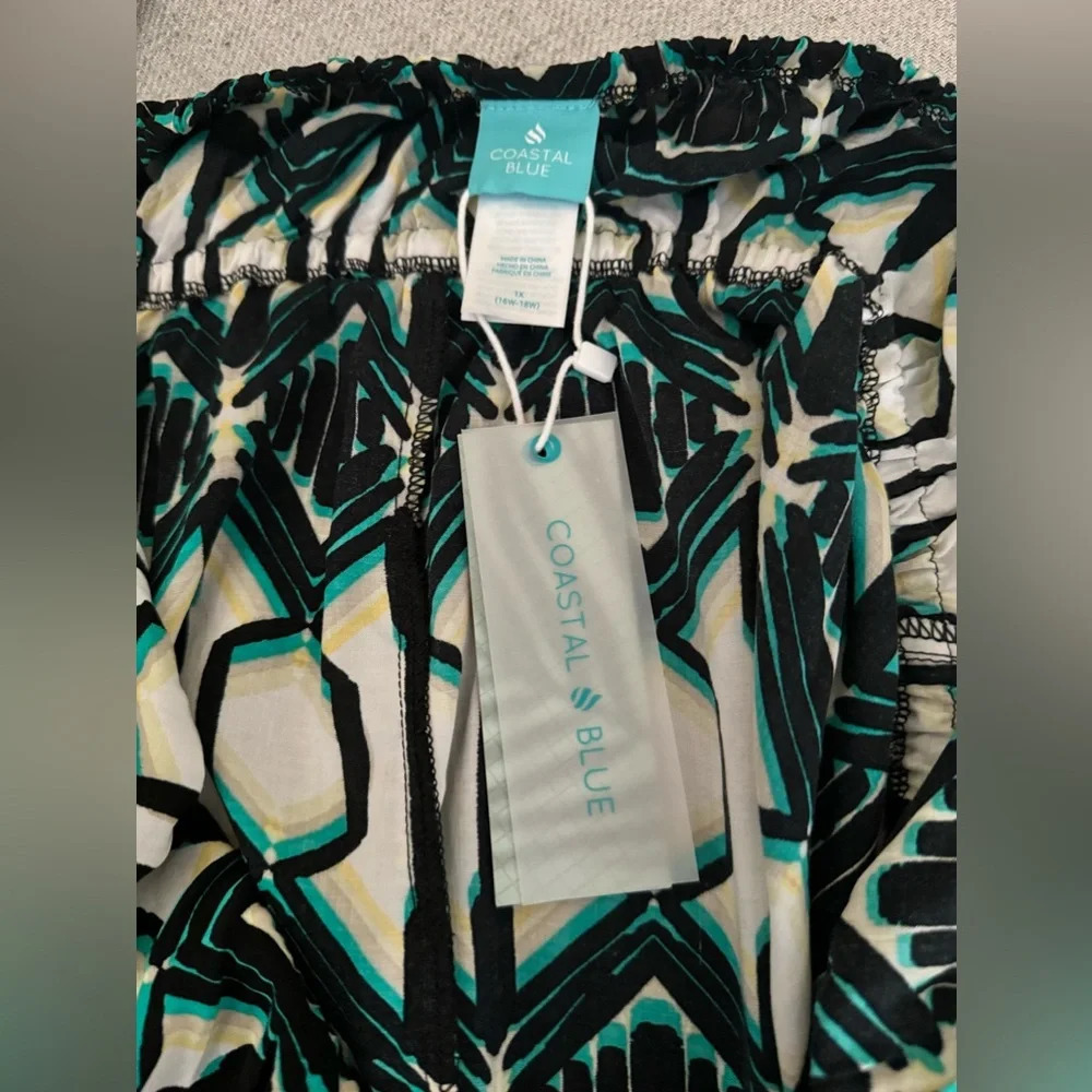 NWT | Coastal Blue | Halter Neck Tassel Trim Cover Up - Size 1X - Picture 6 of 9